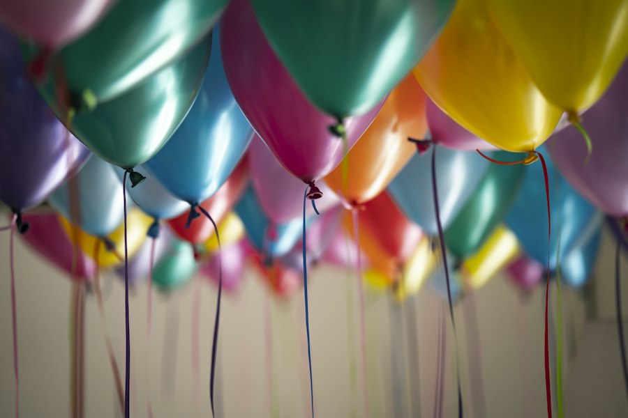 Ambiance de fête colorée